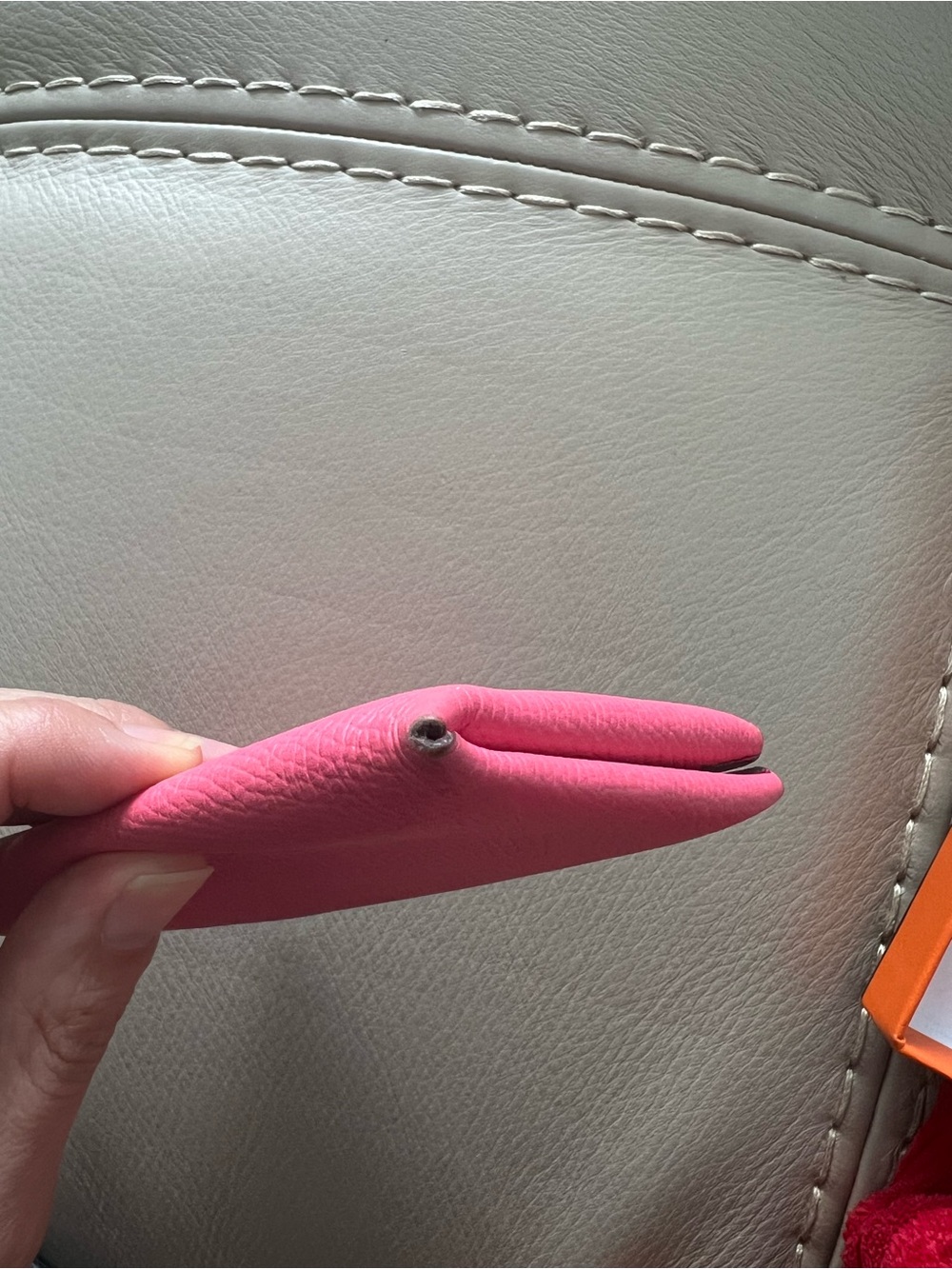 Hermes Pink Leather Card Holder - Picture 4 of 5